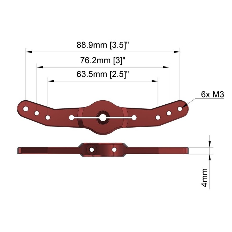 CHASERVO Double Arm 0825 Offset Red